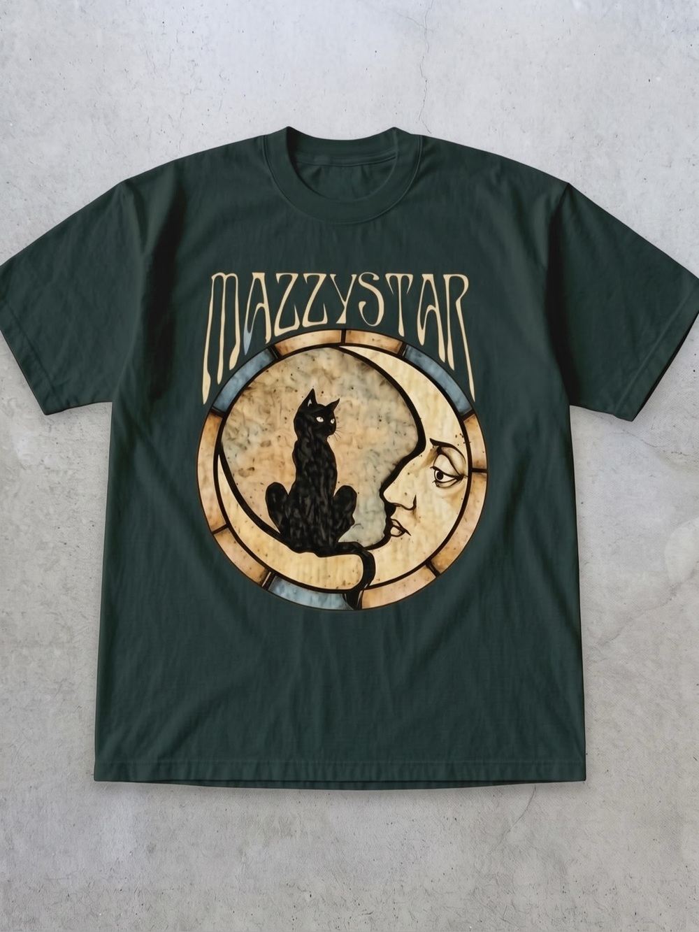 Mazzy Star Cat Moon Graphic Tee